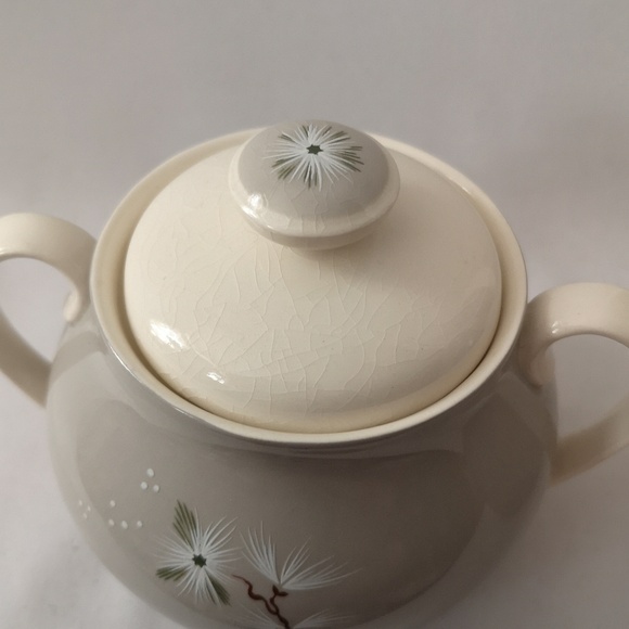 Beautiful Royal Doulton Coffee / Tea Pot w Sugar w Lid & Creamer Set Frost Pine - Picture 9 of 11